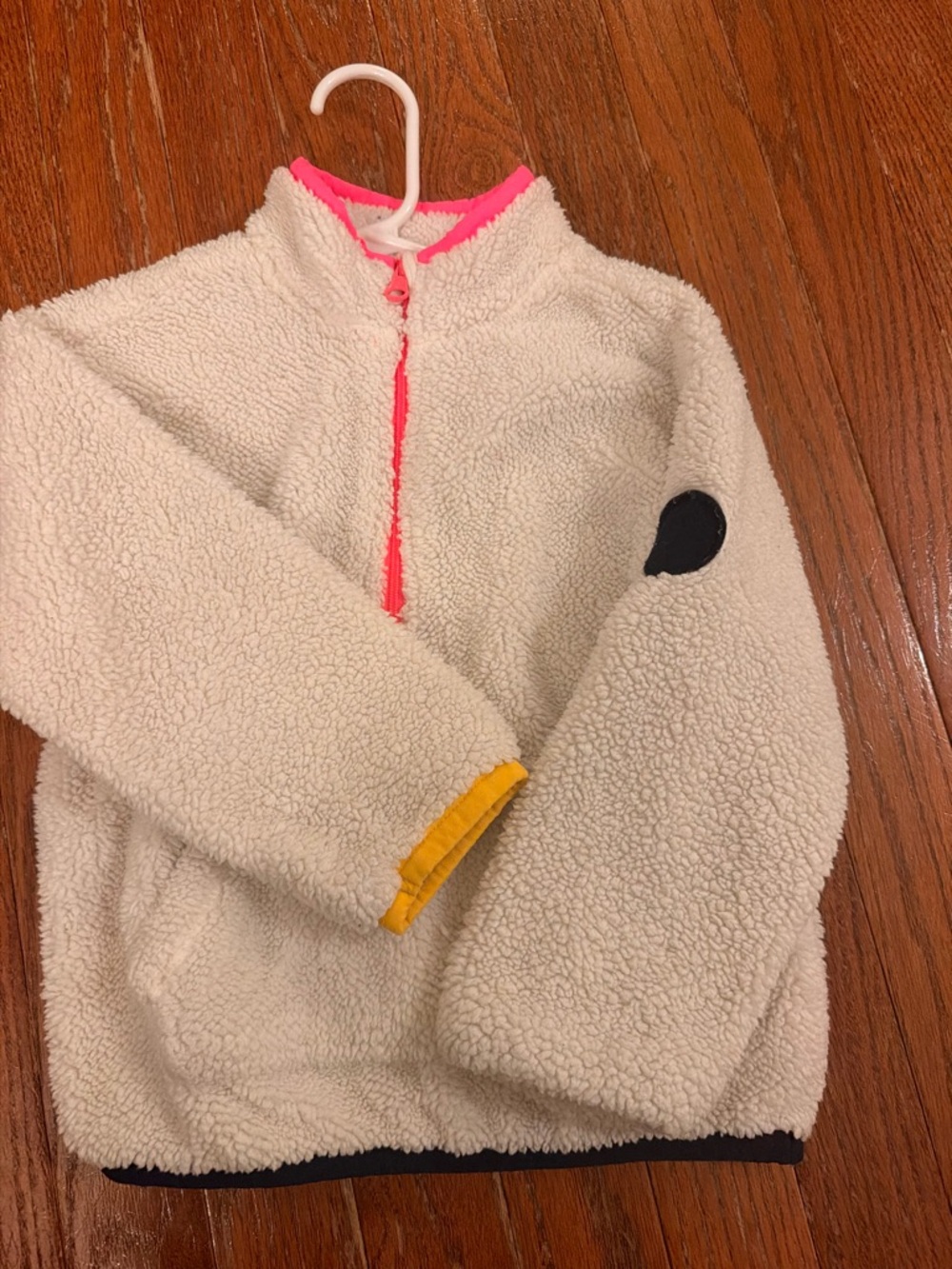 GAP Baby Pink and Cream Sherpa Lined Toddler Hoodie